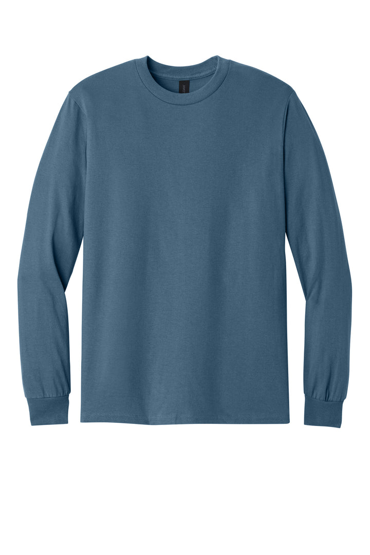 Front View of IndigoBlue Gildan - Heavy Cotton 100% Cotton Long Sleeve T-Shirt. 5400
