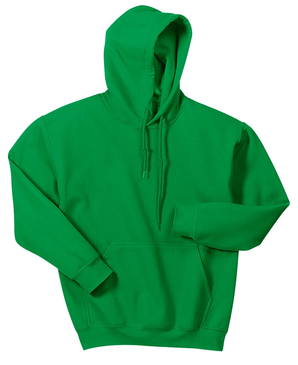 Front View of Irish Green Gildan - Heavy Blend Hooded Sweatshirt. 18500