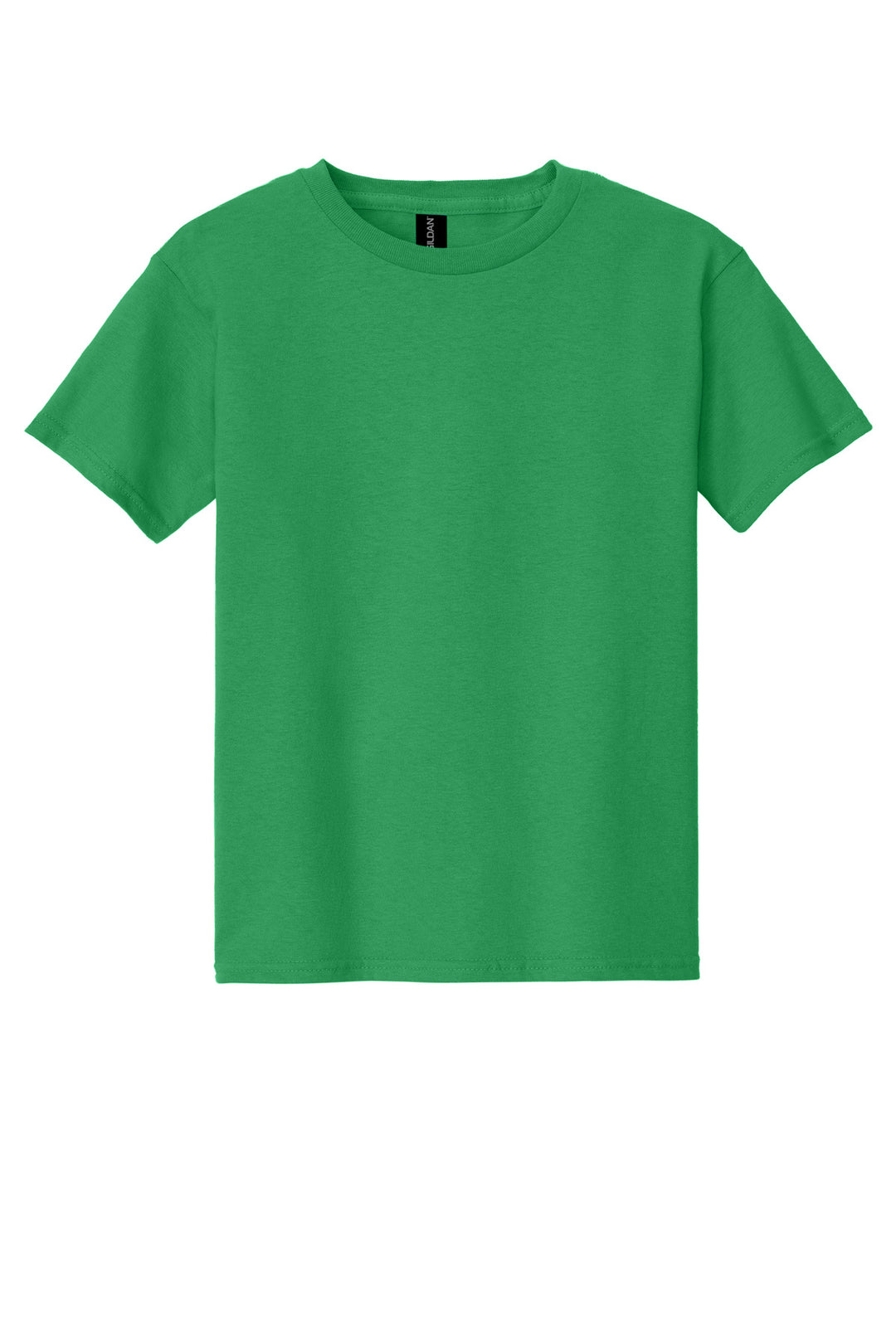 Front View of Irish Green Gildan - Youth Heavy Cotton 100% Cotton T-Shirt. 5000B