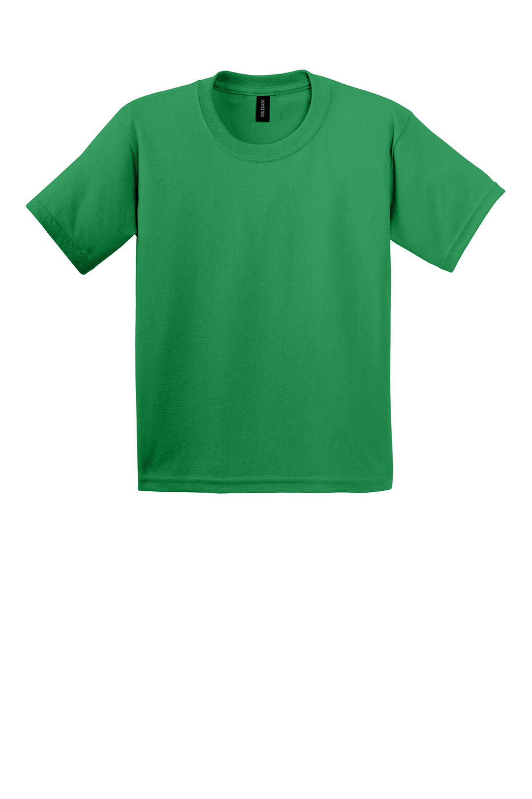 Front View of Irish Green Gildan - Youth Ultra Cotton 100% US Cotton T-Shirt. 2000B