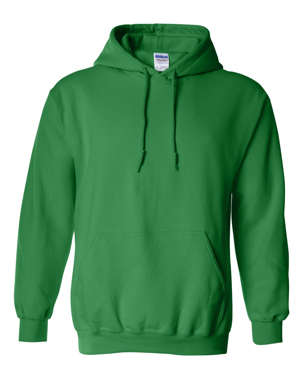 Front View of Irish Green Heavy Blend™ Hooded Sweatshirt - 18500