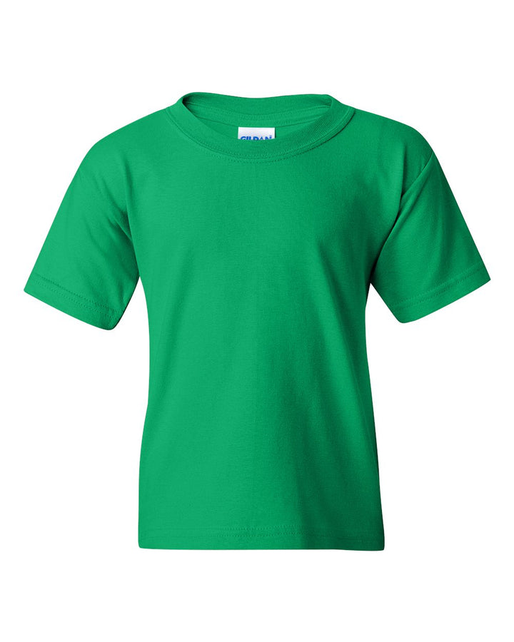 Front View of Irish Green Heavy Cotton™ Youth T-Shirt - 5000B