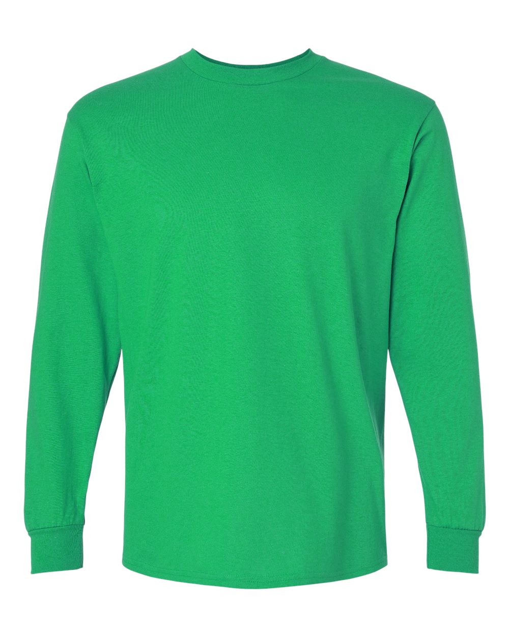 Front View of Irish Green Ultra Cotton® Long Sleeve T-Shirt - 2400