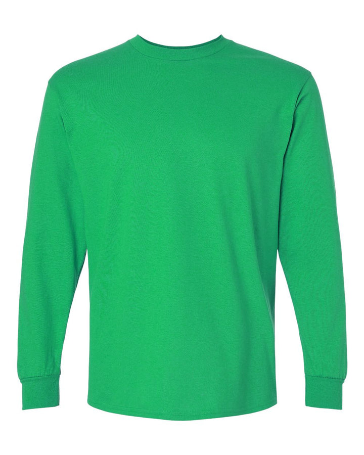 Front View of Irish Green Ultra Cotton® Long Sleeve T-Shirt - 2400