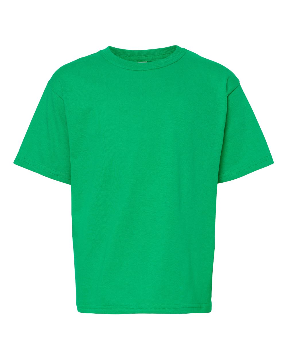 Front View of Irish Green Youth Gold Soft Touch T-Shirt - 4850