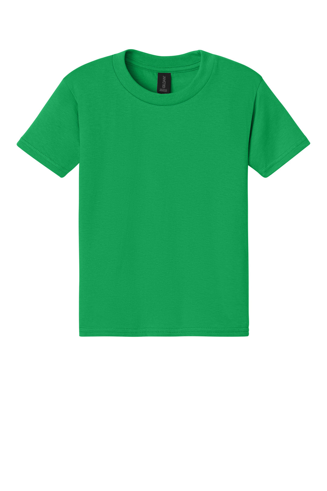 Front View of IrishGreen Gildan Youth Softstyle Midweight Tee 65000B