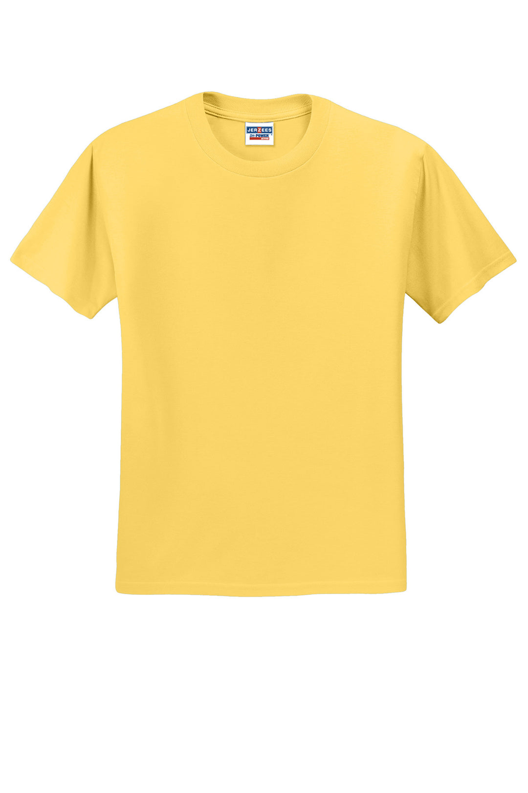 Front View of Island Yellow Jerzees - Dri-Power 50/50 Cotton/Poly T-Shirt. 29M