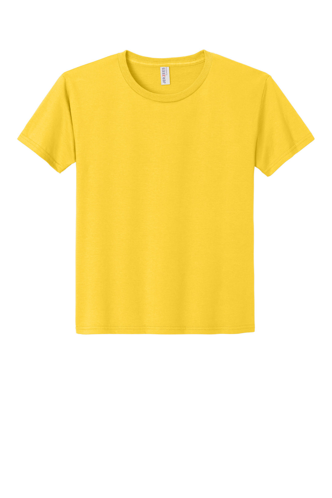 Front View of IslandYllw Jerzees Classics Youth Cotton T-Shirt 363Y