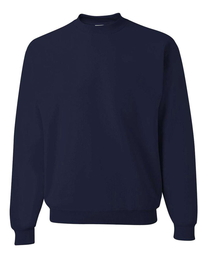 Front View of J. Navy NuBlend® Crewneck Sweatshirt - 562MR