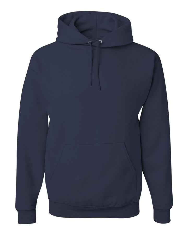 Front View of J. Navy NuBlend® Hooded Sweatshirt - 996MR