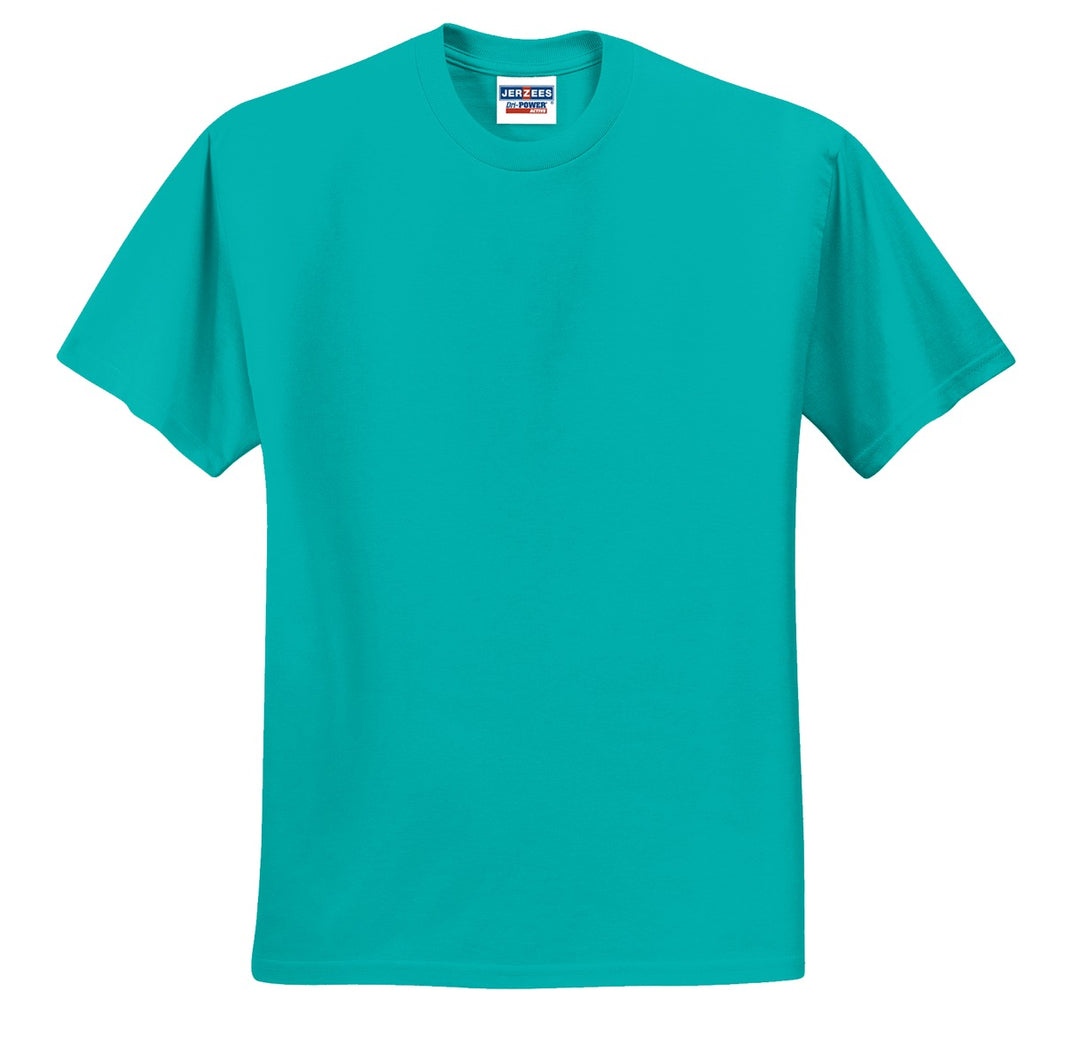 Front View of Jade Jerzees - Dri-Power 50/50 Cotton/Poly T-Shirt. 29M