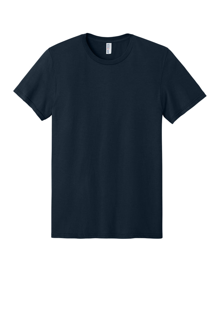 Front View of JNavy Jerzees Classics Unisex Cotton T-Shirt 363M