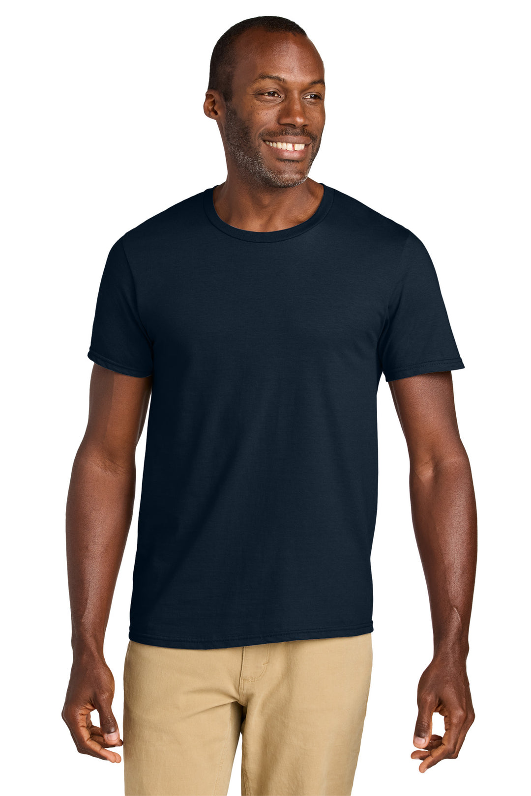 Front View of JNavy Jerzees Classics Unisex Cotton T-Shirt 363M