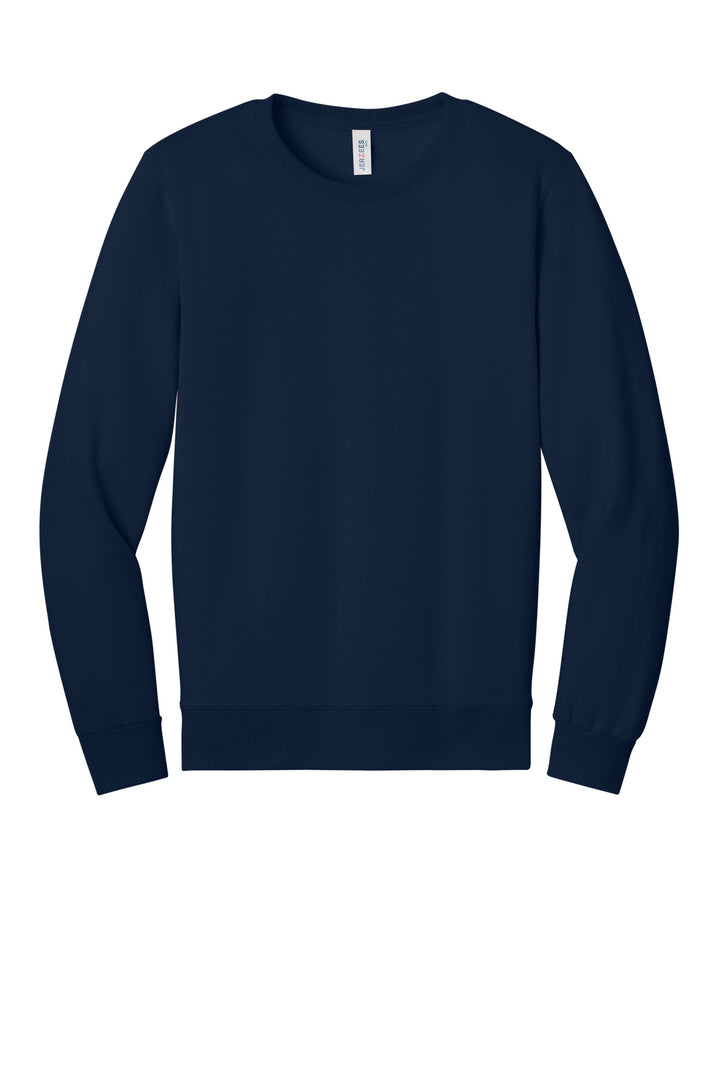 Front View of JNavy Jerzees Eco Premium Blend Crewneck Sweatshirt 701M