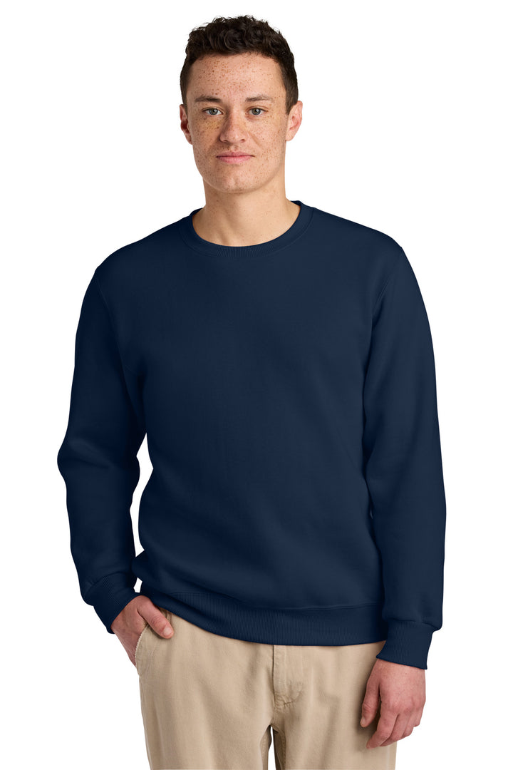 Front View of JNavy Jerzees Eco Premium Blend Crewneck Sweatshirt 701M