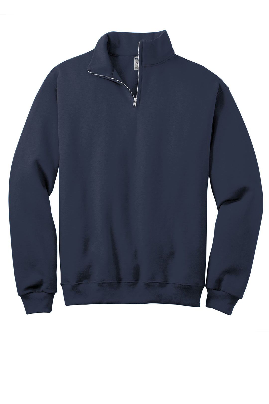 Front View of JNavy Jerzees - NuBlend 1/4-Zip Cadet Collar Sweatshirt. 995M