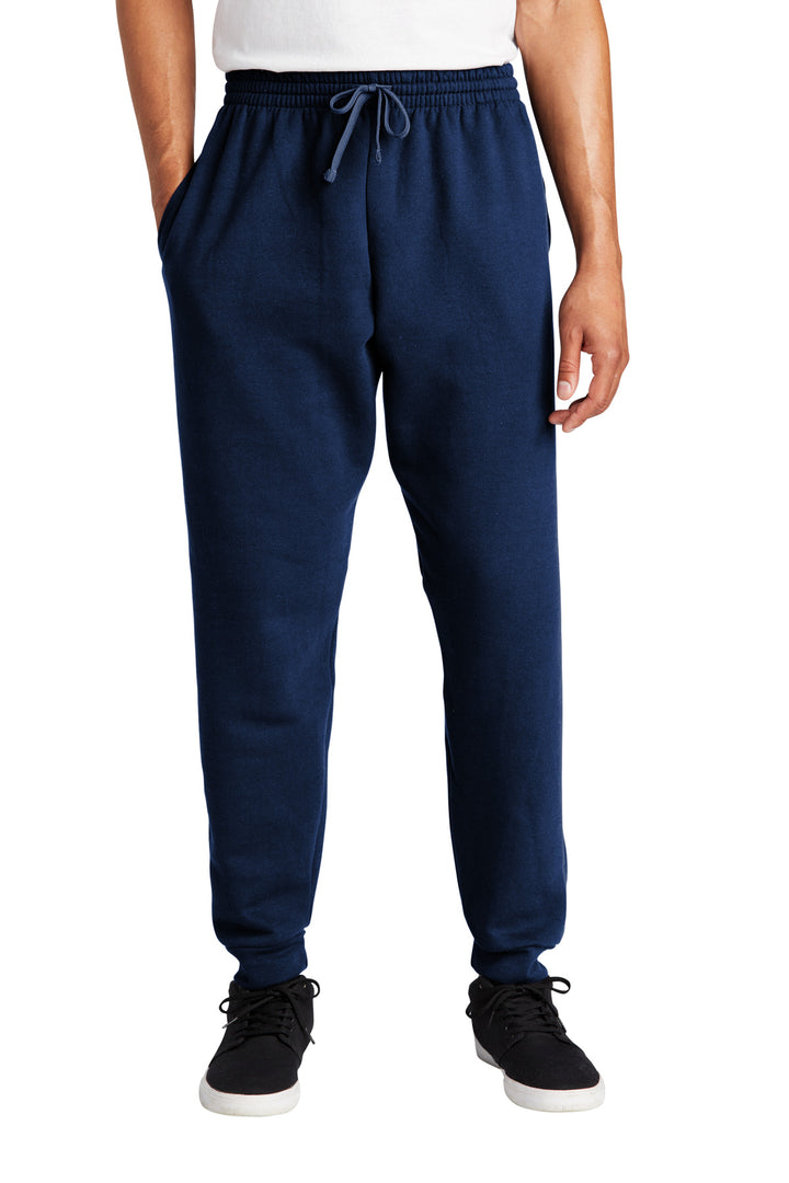 Front View of JNavy Jerzees NuBlend Fleece Jogger 975MP