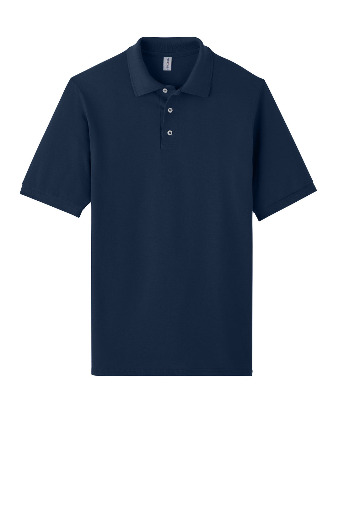 Front View of JNavy Jerzees Unisex Premium Ring Spun Cotton Pique Sport Shirt 443M
