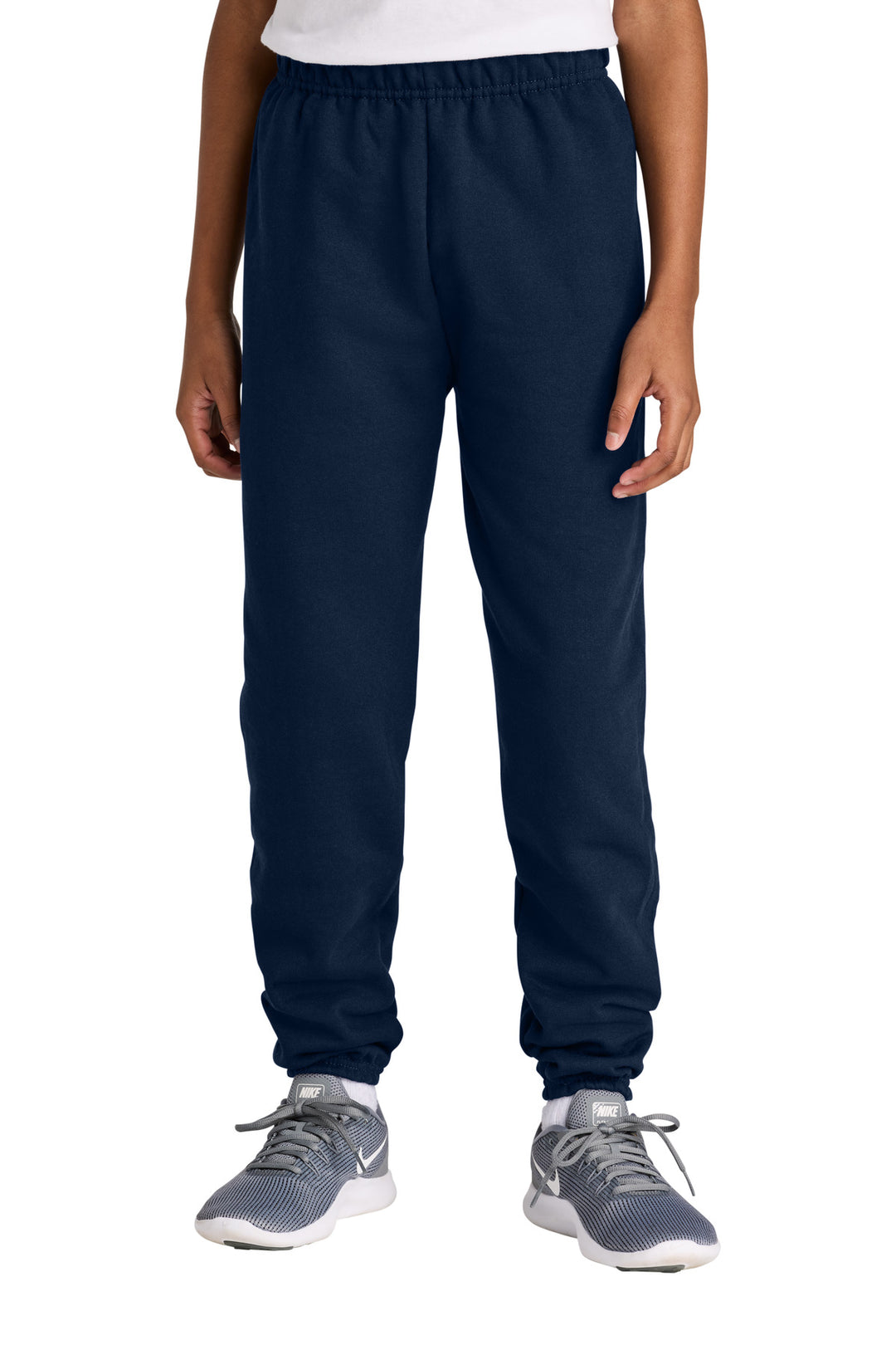 Front View of JNavy Jerzees Youth NuBlend Sweatpant 973B