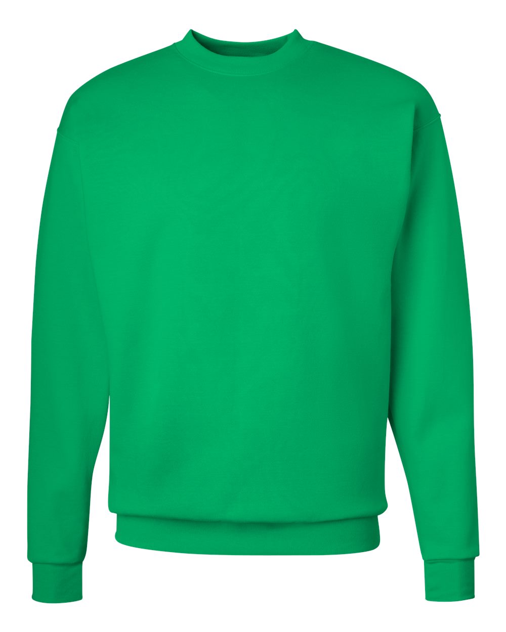 Front View of Kelly Green Ecosmart® Crewneck Sweatshirt - P160