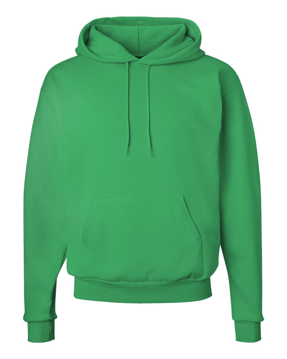 Front View of Kelly Green Ecosmart® Hooded Sweatshirt - P170