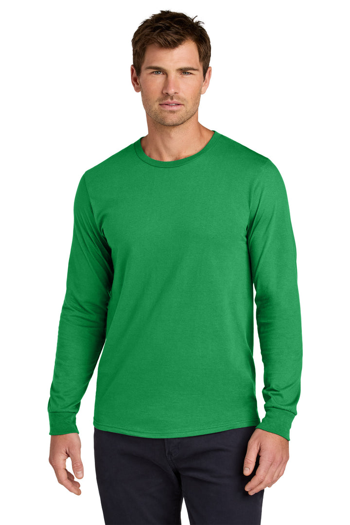 Front View of Kelly Jerzees Classics Unisex Cotton Long Sleeve T-Shirt 363L