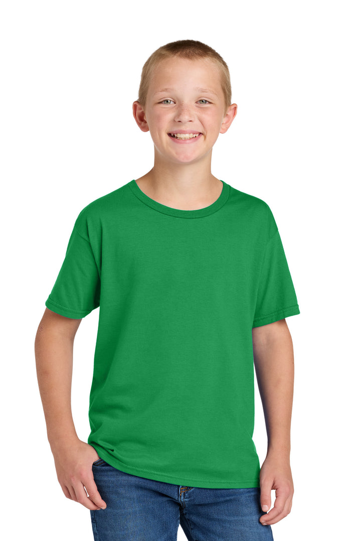 Front View of Kelly Jerzees Classics Youth Cotton T-Shirt 363Y