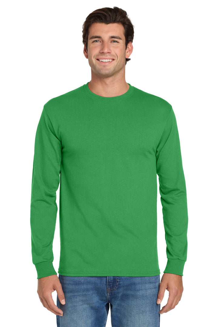 Front View of Kelly Jerzees - Dri-Power 50/50 Cotton/Poly Long Sleeve T-Shirt. 29LS