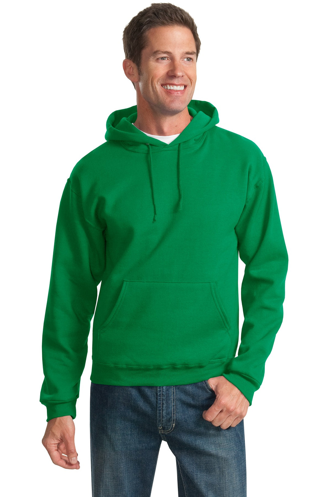 Front View of Kelly Jerzees NuBlend Pullover Hooded Sweatshirt. 996M