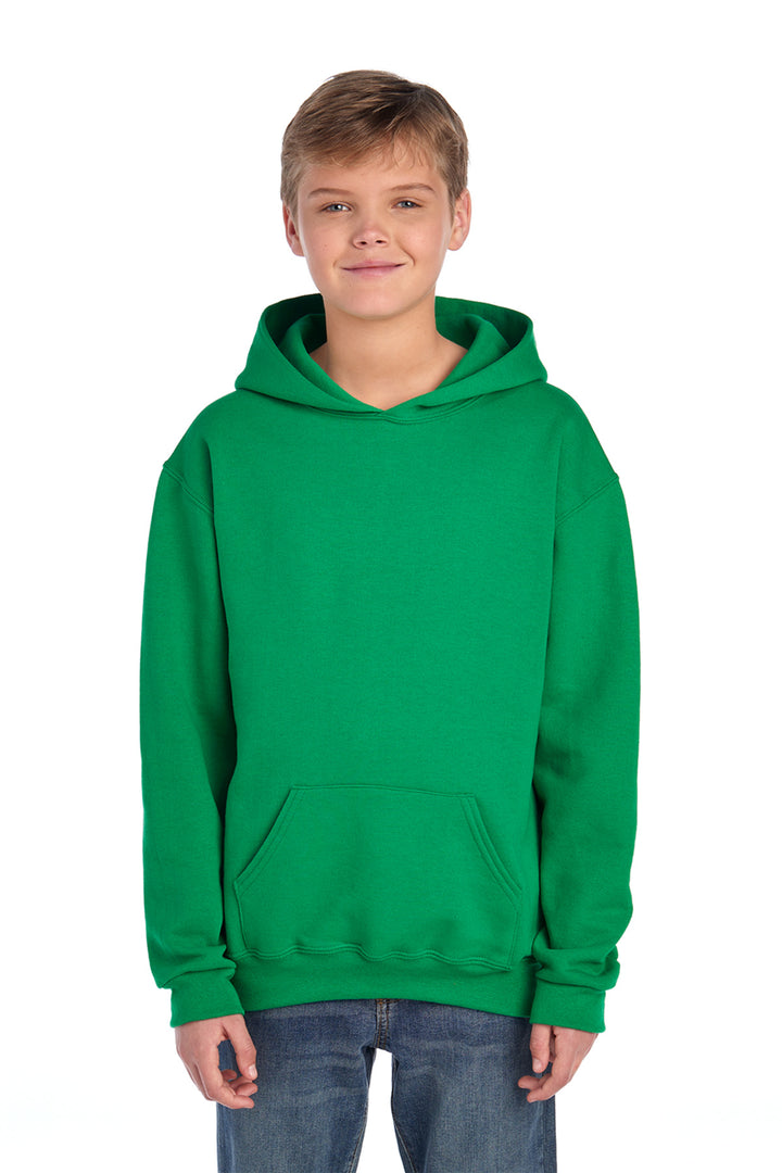 Front View of Kelly Jerzees - Youth NuBlend Pullover Hooded Sweatshirt. 996Y