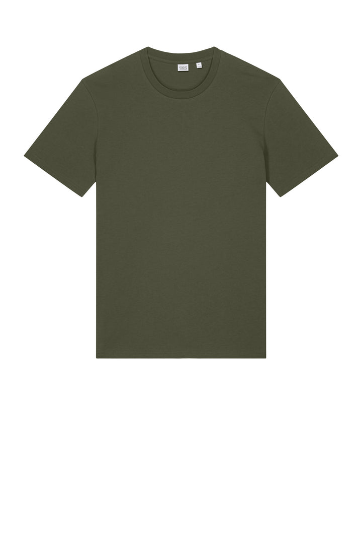 Front View of KhakiGreen Stanley/Stella Unisex Crafter Tee SXU007