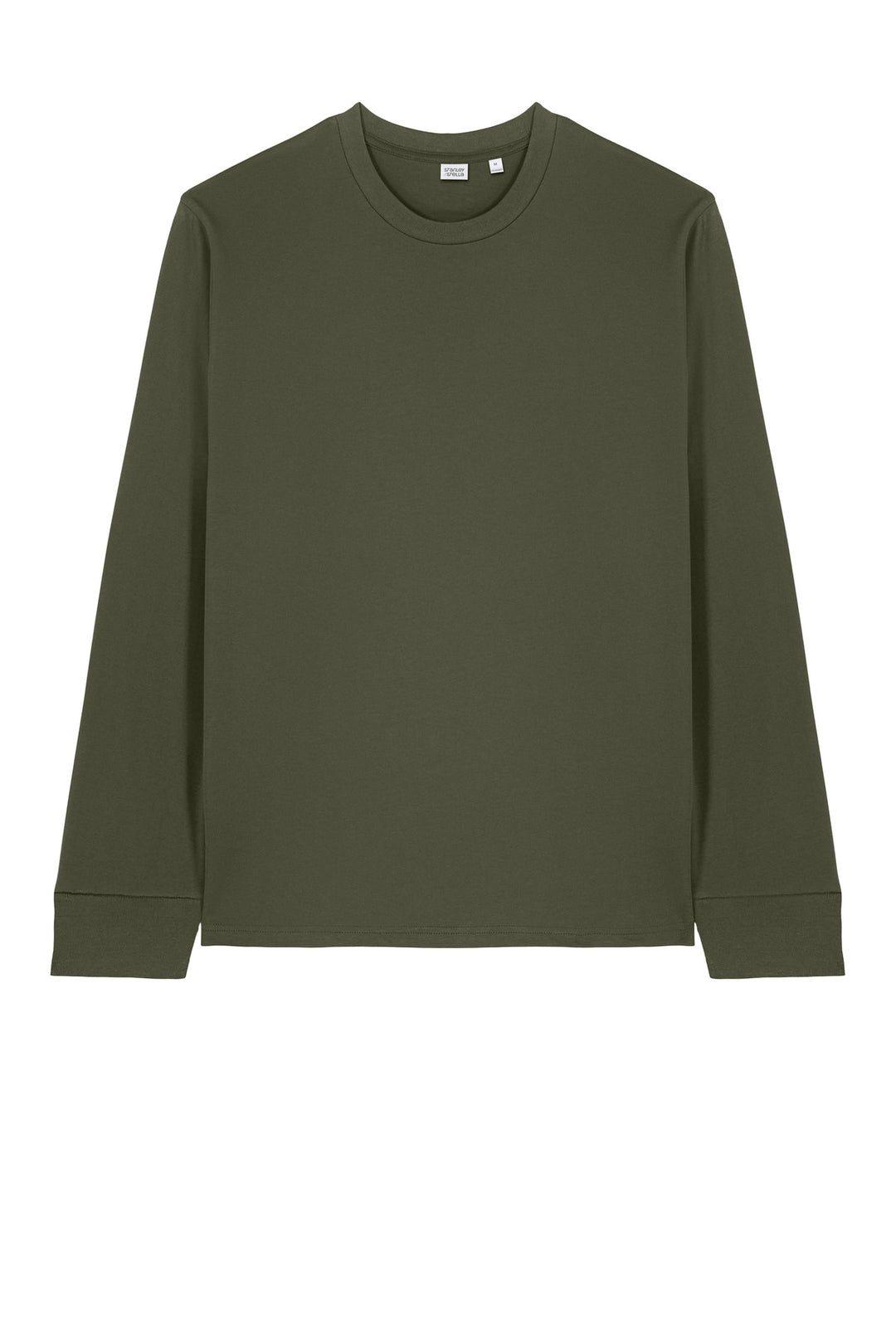 Front View of KhakiGreen Stanley/Stella Unisex Creator 2.0 Long Sleeve Tee SXU022