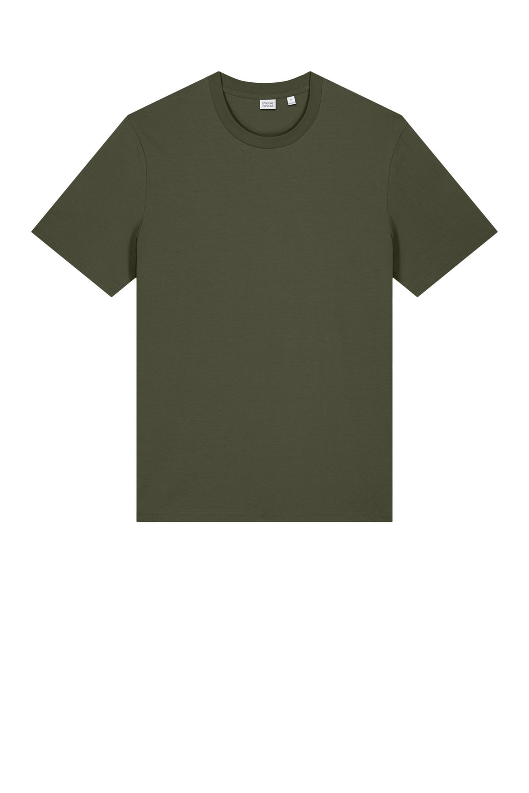 Front View of KhakiGreen Stanley/Stella Unisex Creator 2.0 Tee SXU001