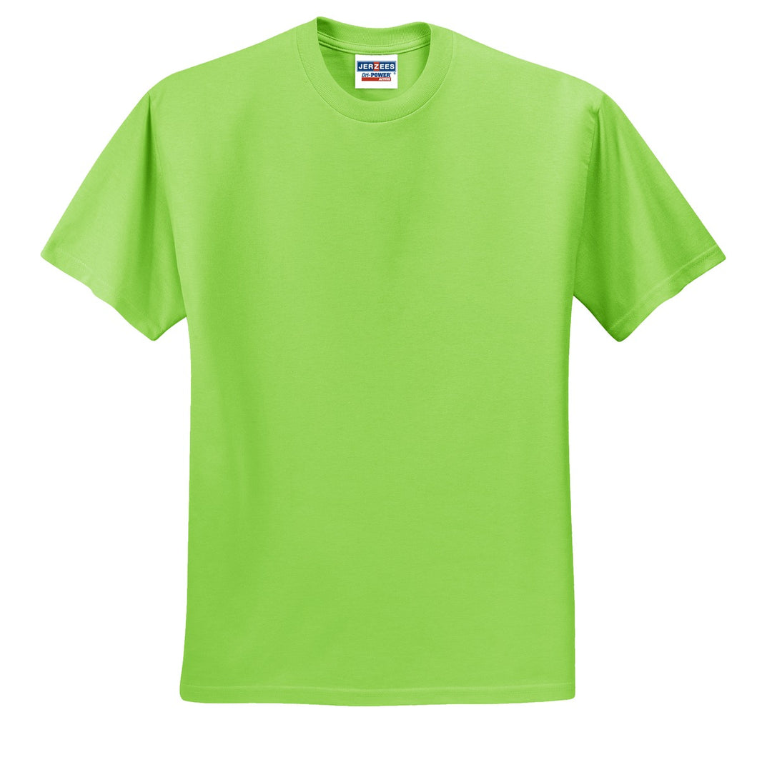 Front View of Kiwi Jerzees - Dri-Power 50/50 Cotton/Poly T-Shirt. 29M