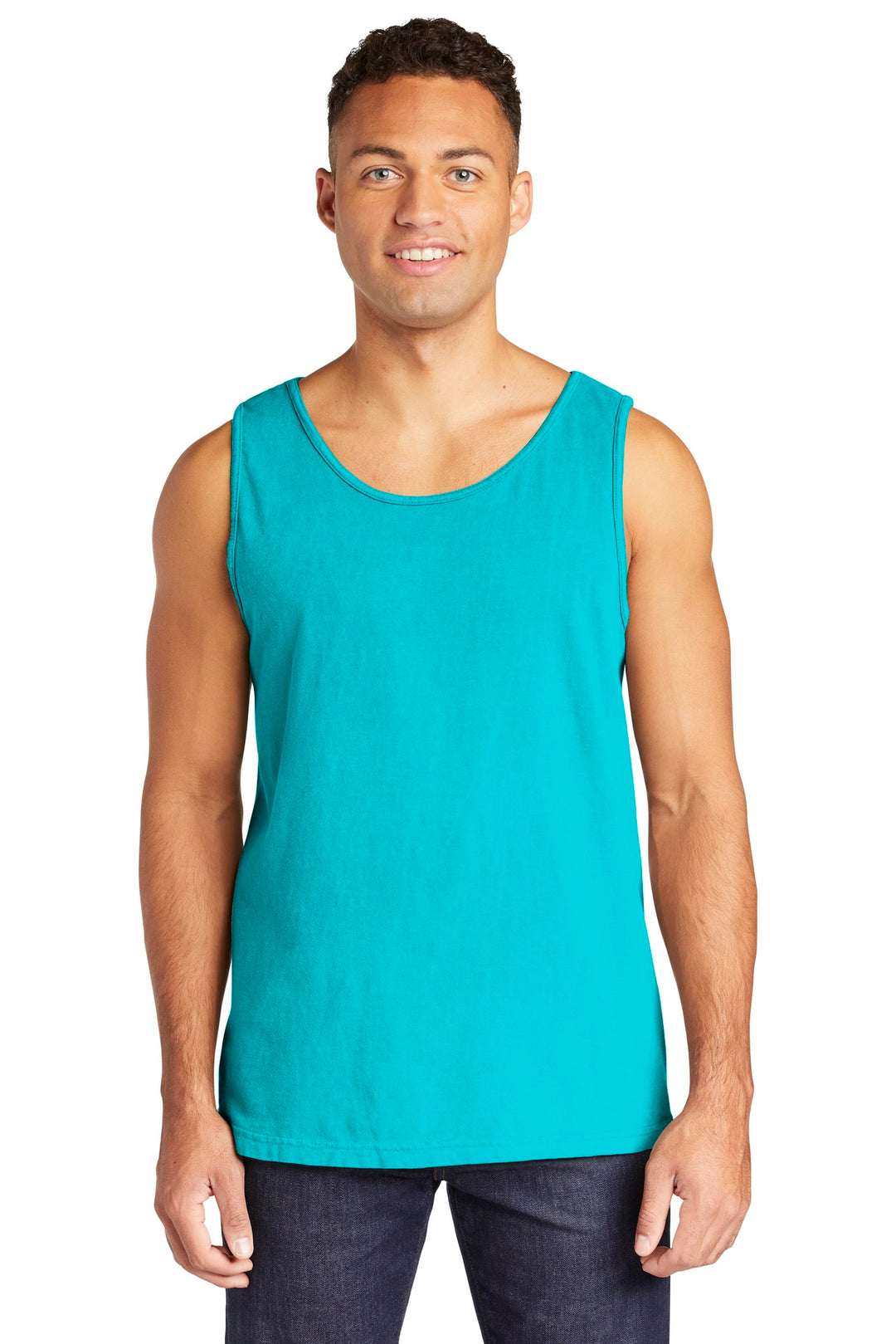 Front View of Lagoon COMFORT COLORS Heavyweight Ring Spun Tank Top. 9360