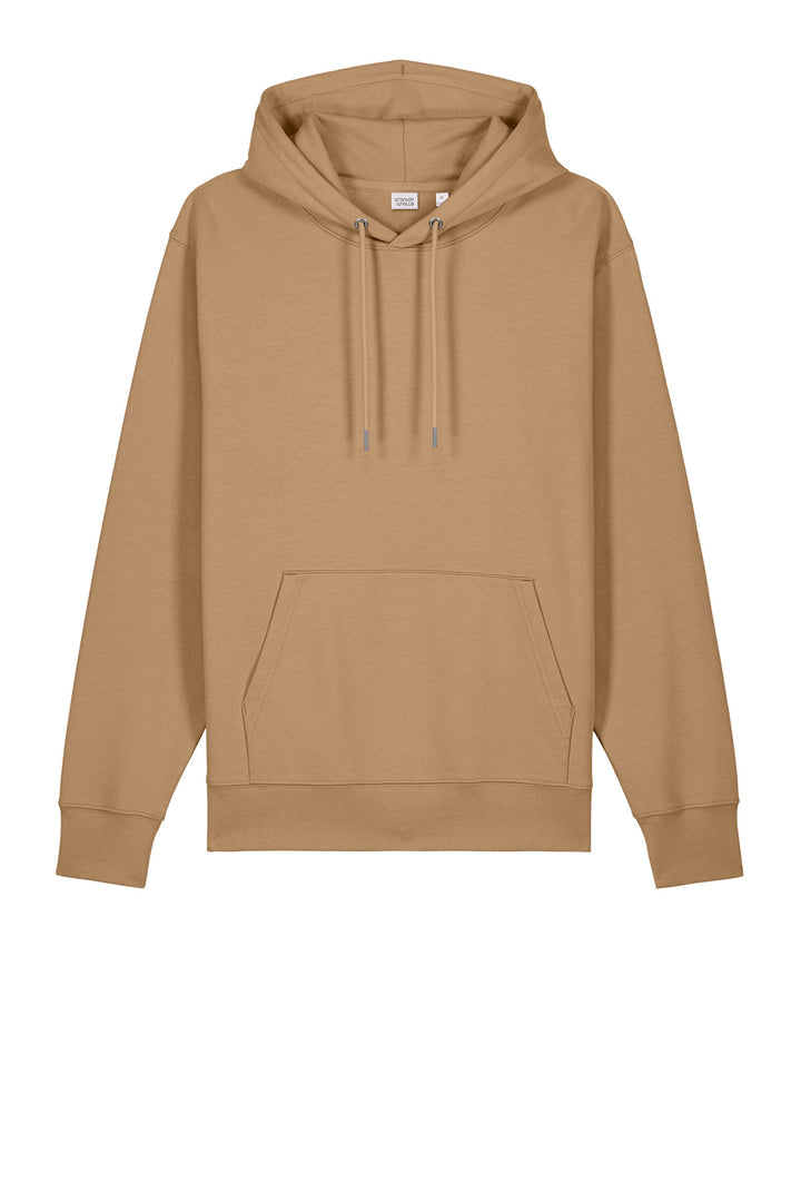 Front View of Latte Stanley/Stella Unisex Cruiser 2.0 Hooded Sweatshirt SXU003