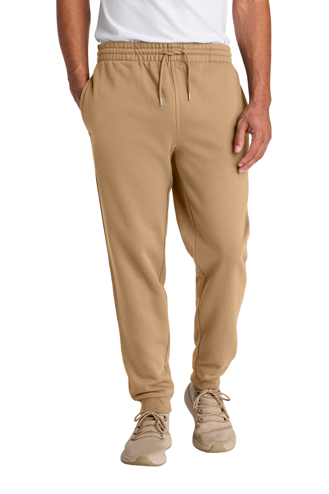 Front View of Latte Stanley/Stella Unisex Flyer Jogger SXU006