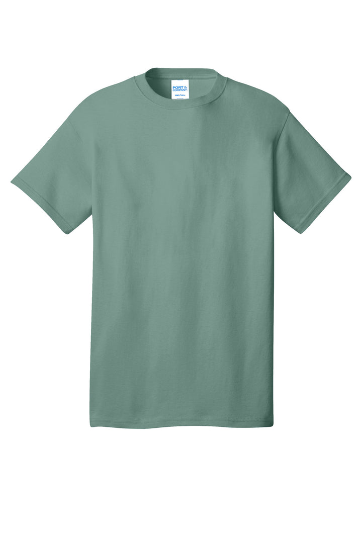 Front View of LaurelGrn Port & Company - Core Cotton Tee. PC54