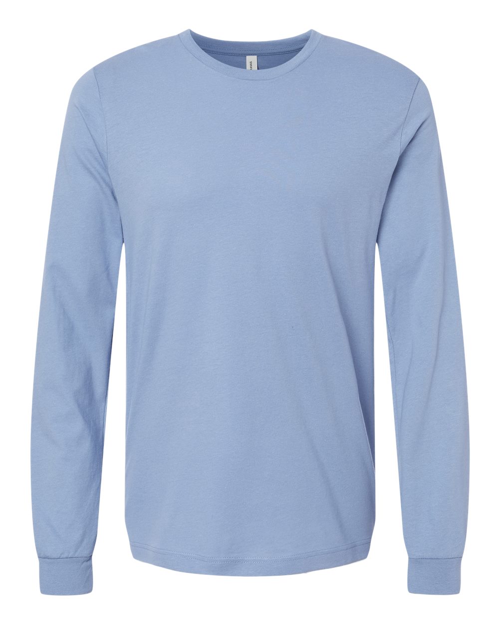 Front View of Lavender Blue Jersey Long Sleeve Tee - 3501