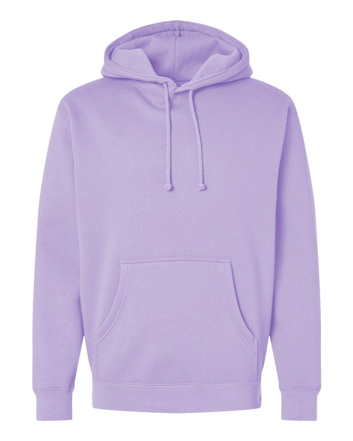 Front View of Lavender Heavyweight Hooded Sweatshirt - IND4000