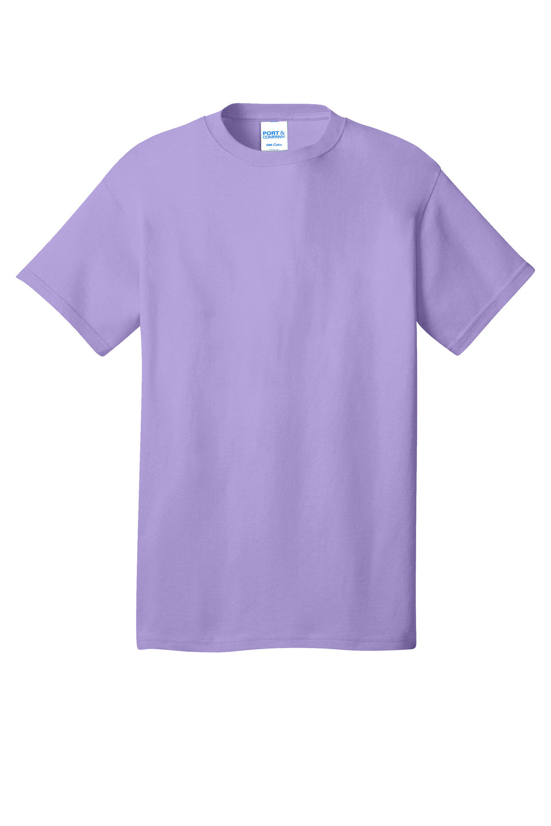 Front View of Lavender Port & Company - Core Cotton Tee. PC54