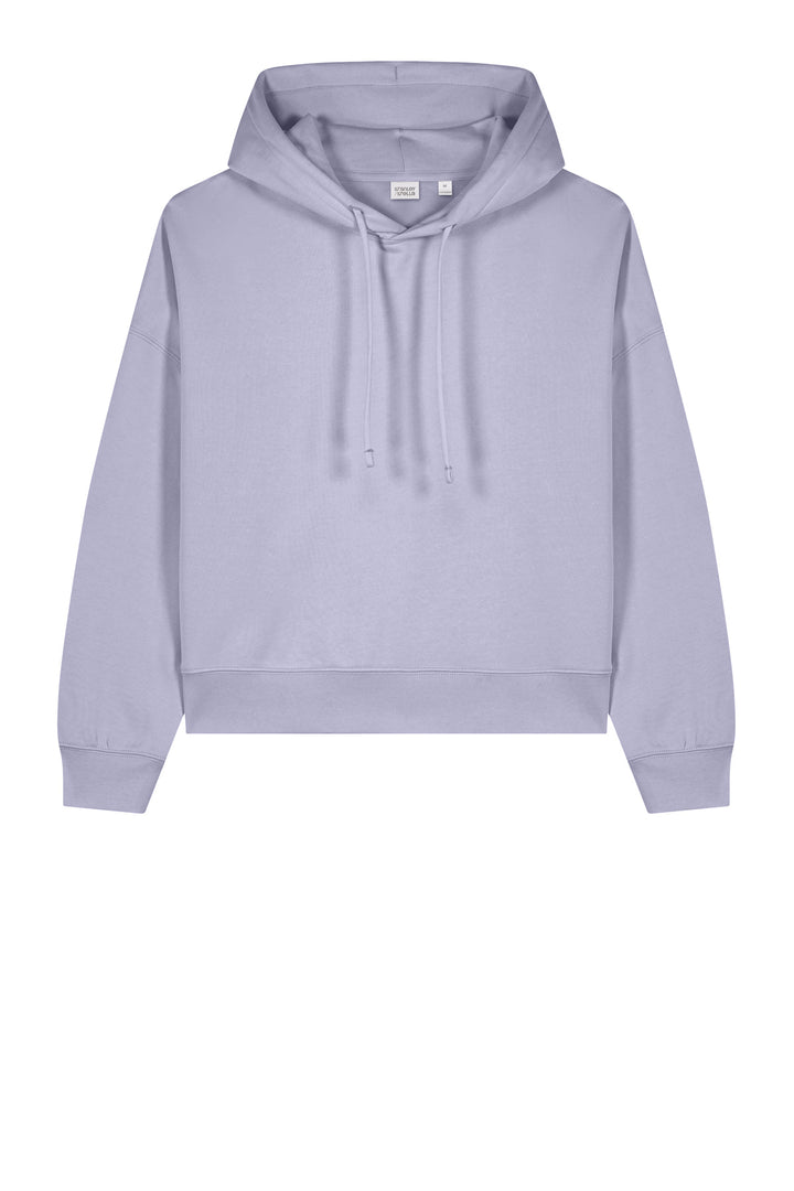 Front View of Lavender Stanley/Stella Women's Stella Nora Hooded Sweatshirt SXW035
