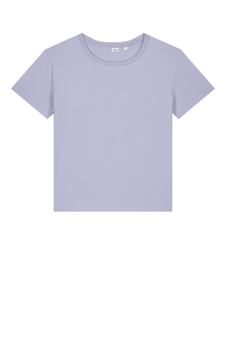 Front View of Lavender Stanley/Stella Women's Stella Serena Scoop Neck Tee SXW008