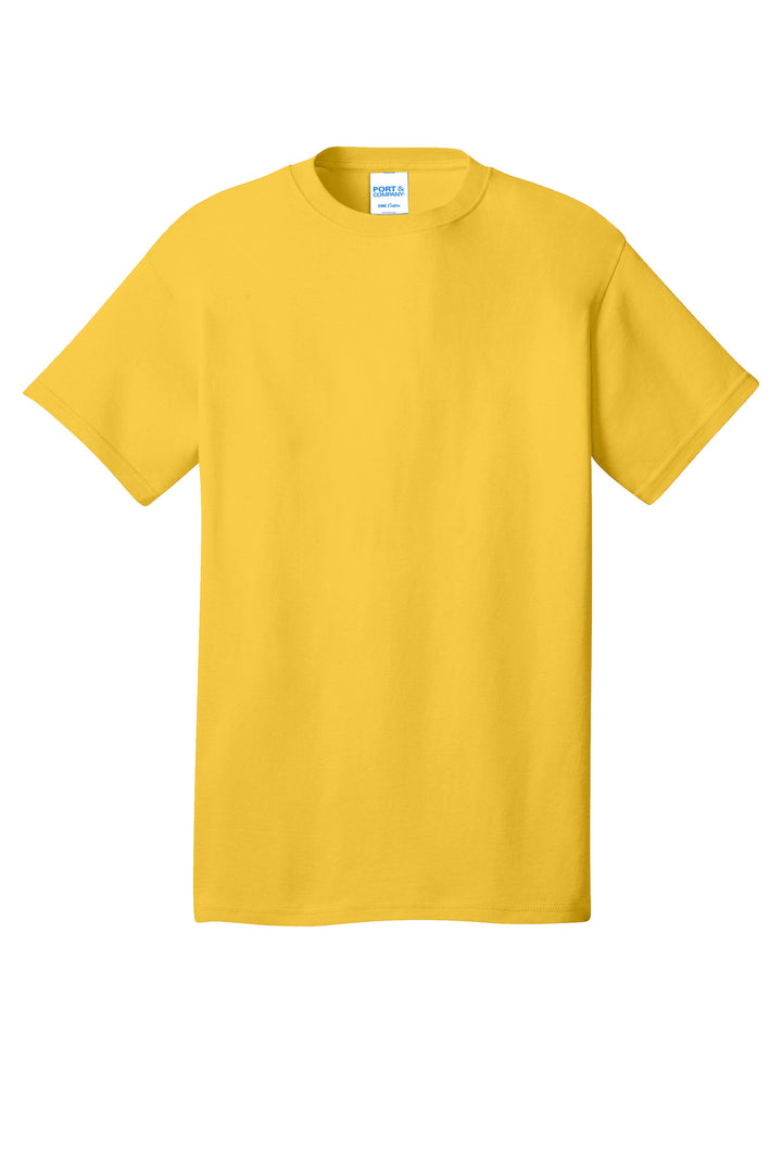 Front View of LemonYllw Port & Company - Core Cotton Tee. PC54