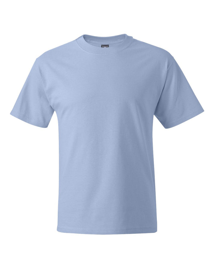 Front View of Light Blue Beefy-T® T-Shirt - 5180