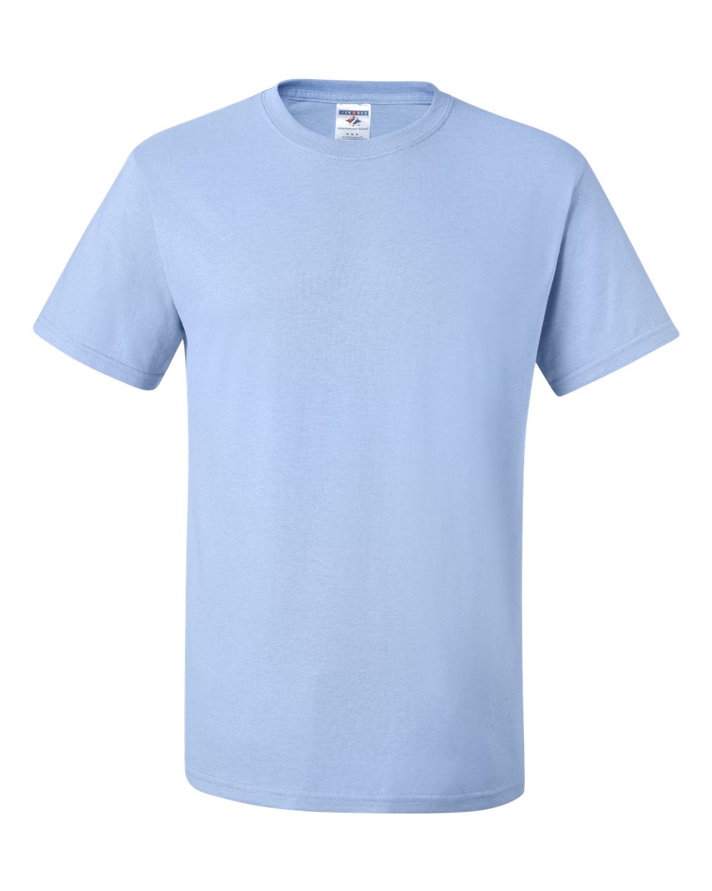 Front View of Light Blue Dri-Power® 50/50 T-Shirt - 29MR