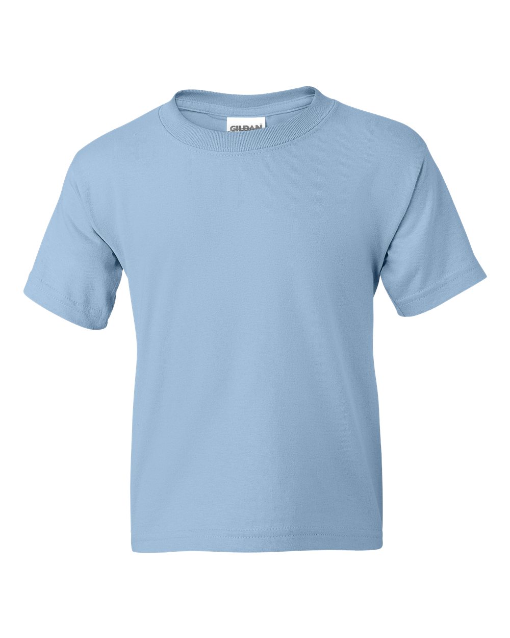 Front View of Light Blue DryBlend® Youth T-Shirt - 8000B
