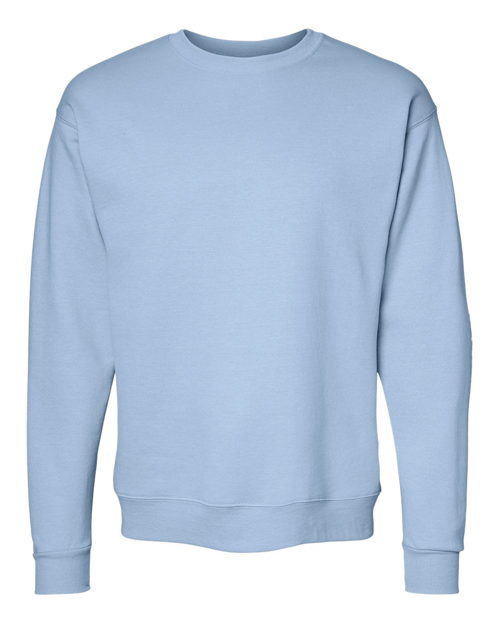 Front View of Light Blue Ecosmart® Crewneck Sweatshirt - P160