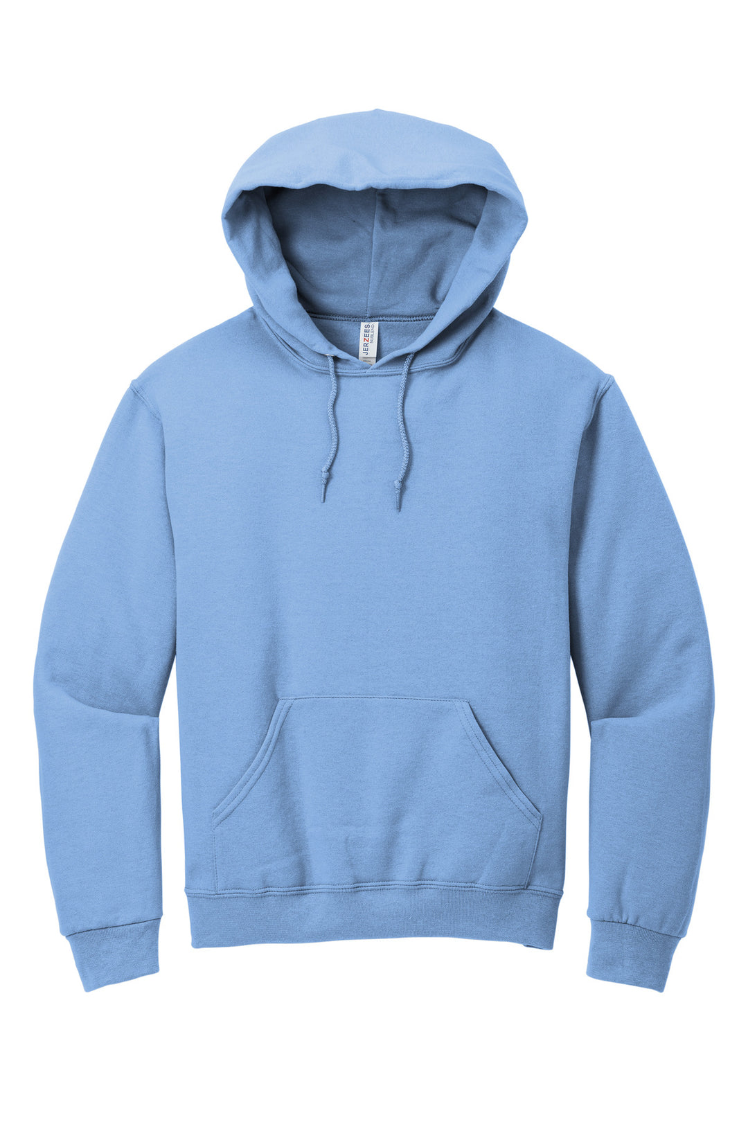 Front View of Light Blue Jerzees NuBlend Pullover Hooded Sweatshirt. 996M