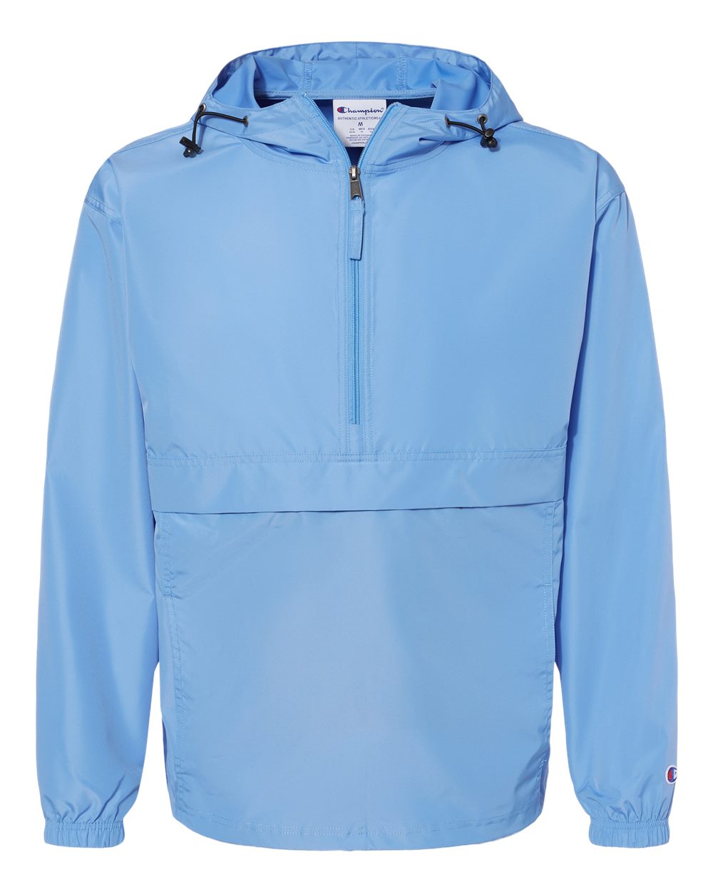 Front View of Light Blue Packable Anorak Jacket - CO200